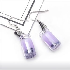 NET 🔥 Taro Boba Tea Earrings